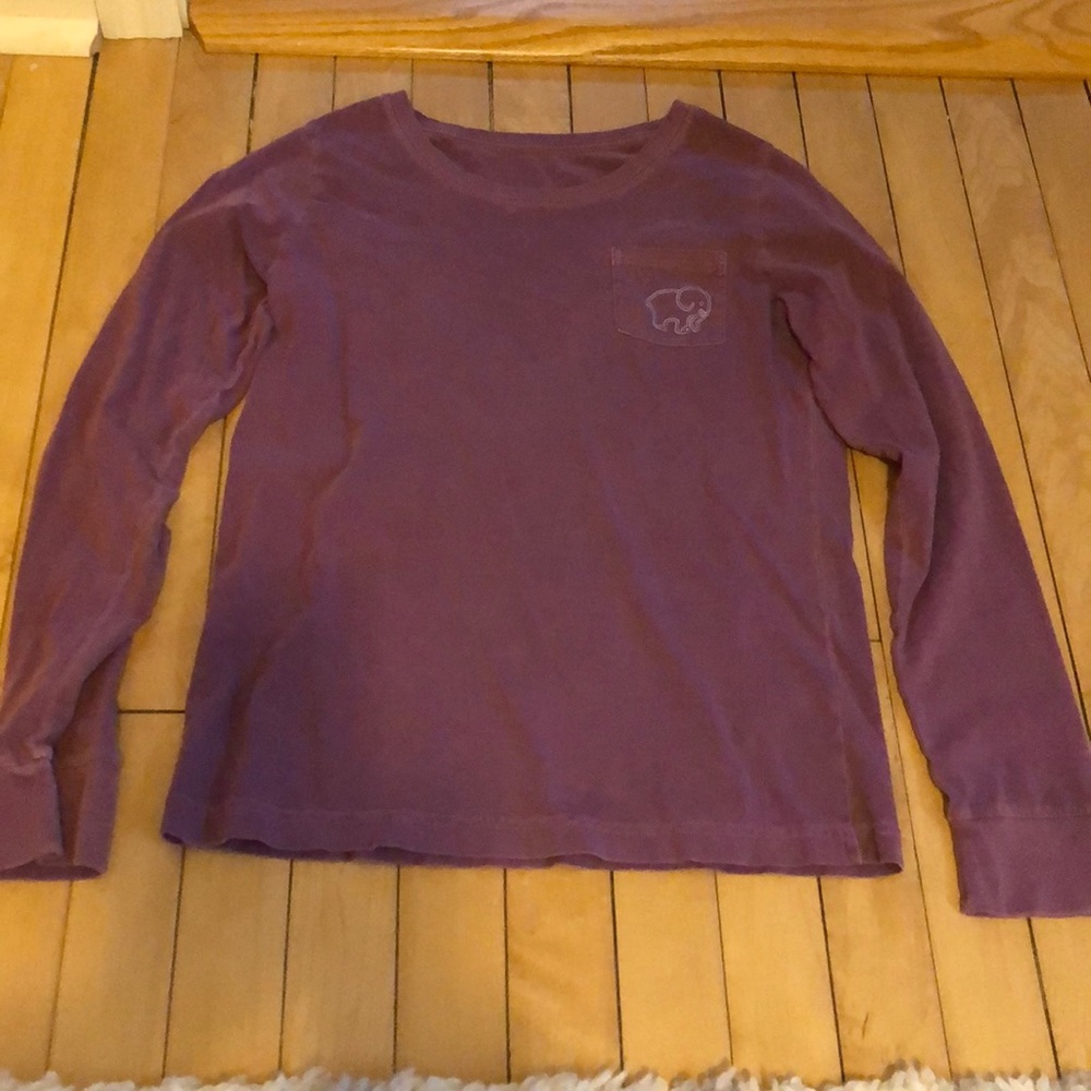 Purple long sleeve ivory ella tee